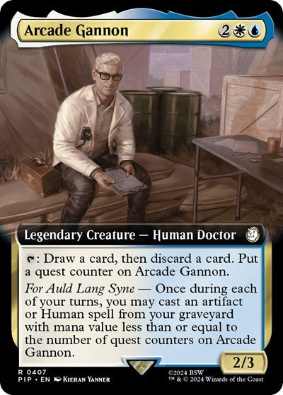 Arcade Gannon (Extended Art) (Universes Beyond: Fallout) Light Play Foil