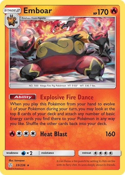 Emboar (SM - Cosmic Eclipse) Medium Play
