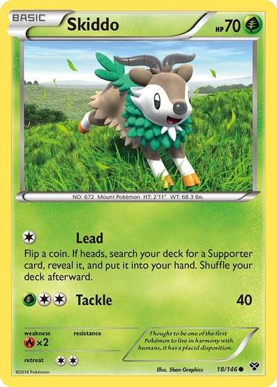 Skiddo (XY Base Set) Damaged / Poor