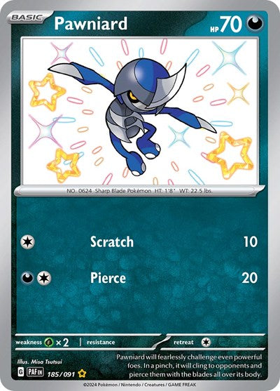 Pawniard (SV: Paldean Fates) Light Play Holofoil