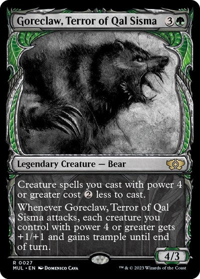 Goreclaw, Terror of Qal Sisma (March of the Machine: Multiverse Legends) Light Play Foil