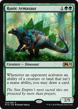 Runic Armasaur (Magic 2019 Core Set) Light Play