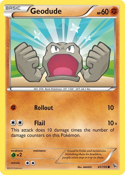 Geodude (XY - Flashfire) Damaged / Poor