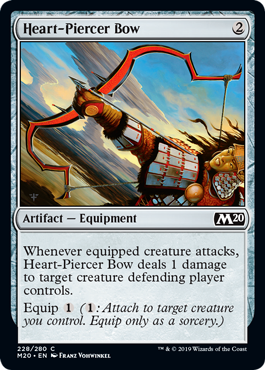 Heart-Piercer Bow (Magic 2020 Core Set) Light Play Foil