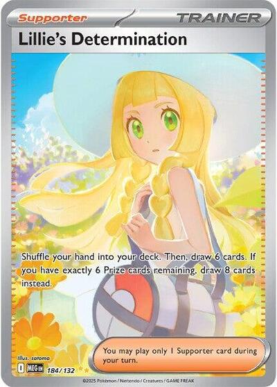 Lillie's Determination - 184 (ME01: Mega Evolution) Light Play Holofoil