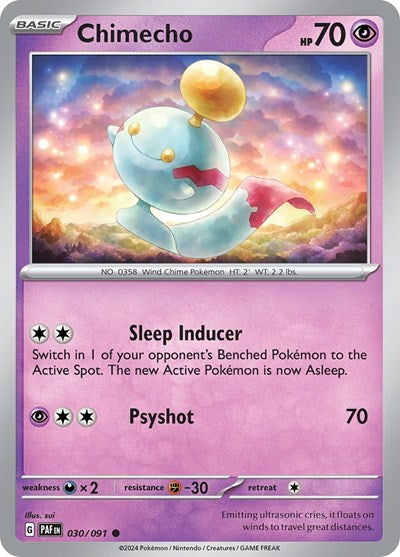 Chimecho (SV: Paldean Fates) Light Play Reverse Holofoil