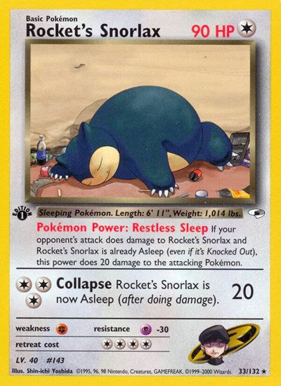 Rocket's Snorlax (Gym Heroes) Medium Play Unlimited