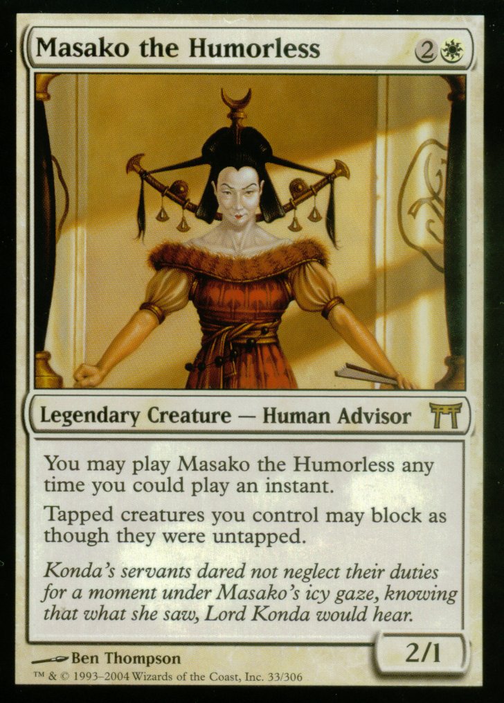 Masako the Humorless (Champions of Kamigawa) Heavy Play
