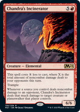 Chandra's Incinerator (Magic 2021 Core Set) Light Play