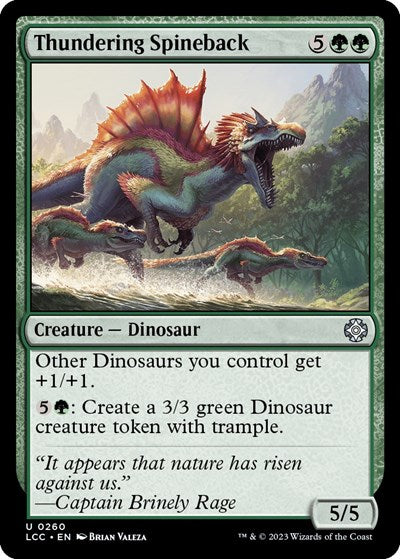 Thundering Spineback (Commander: The Lost Caverns of Ixalan) Light Play
