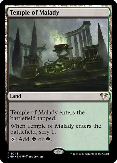 Temple of Malady (Commander Masters) Light Play