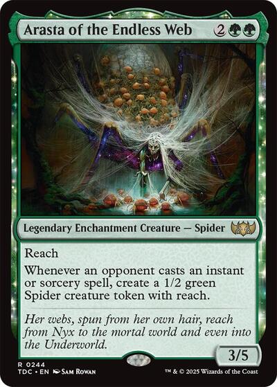 Arasta of the Endless Web (Commander: Tarkir: Dragonstorm) Light Play