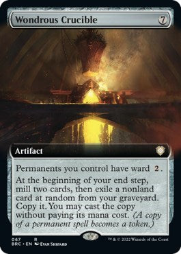 Wondrous Crucible (Extended Art) (Commander: The Brothers' War) Light Play
