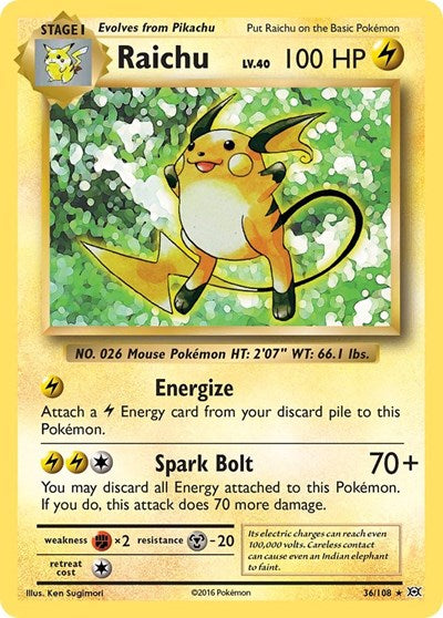 Raichu (XY - Evolutions) Damaged / Poor Holofoil
