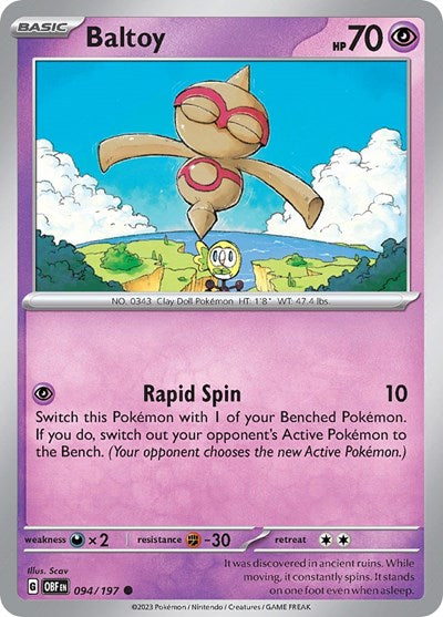 Baltoy (Scarlet and Violet: Obsidian Flames) Light Play
