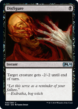 Disfigure (Magic 2020 Core Set) Light Play