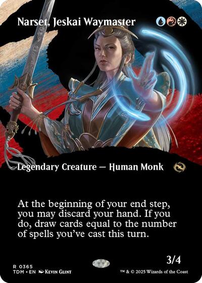 Narset, Jeskai Waymaster (Borderless) (Tarkir: Dragonstorm) Light Play