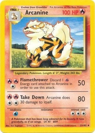 Arcanine (Base Set) Damaged / Poor