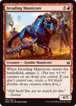 Invading Manticore (War of the Spark) Light Play
