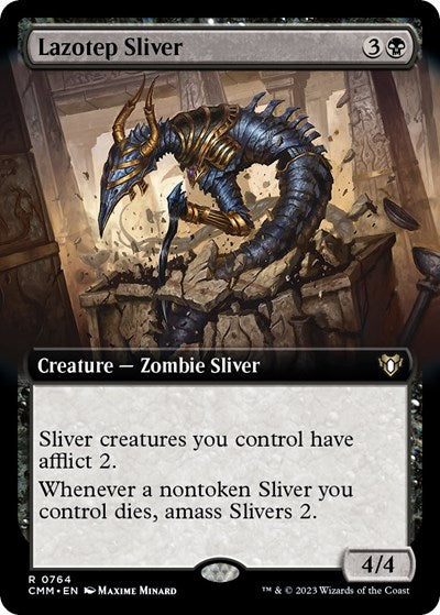 Lazotep Sliver (Extended Art) (Commander Masters) Light Play
