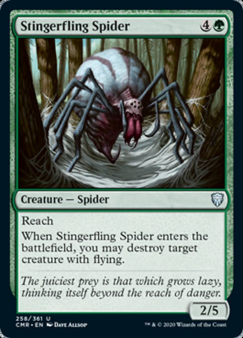 Stingerfling Spider (Commander Legends) Light Play