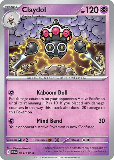 Claydol (Scarlet and Violet: Obsidian Flames) Light Play Reverse Holofoil