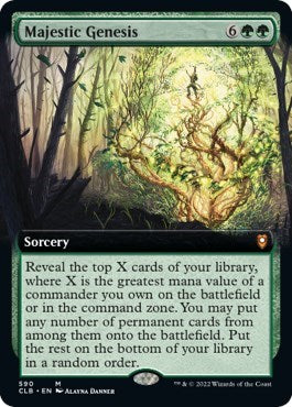 Majestic Genesis (Extended Art) (Commander Legends: Battle for Baldur's Gate) Light Play Foil