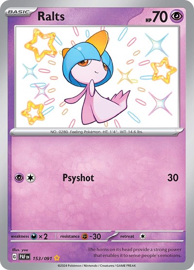 Ralts - 153 (SV: Paldean Fates) Light Play Holofoil