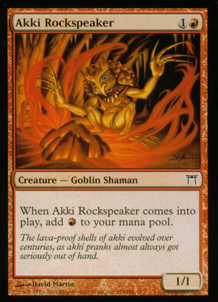 Akki Rockspeaker (Champions of Kamigawa) Light Play