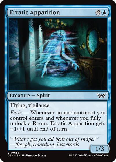 Erratic Apparition (Duskmourn: House of Horror) Light Play Foil