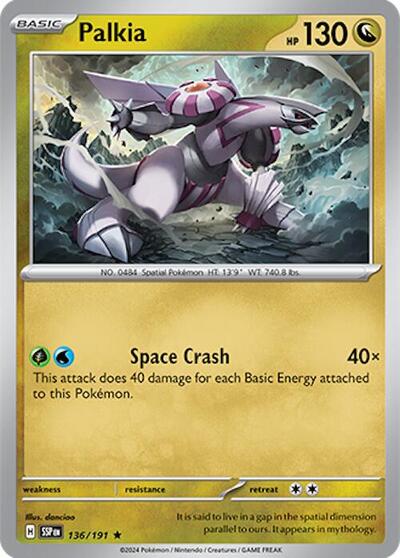 Palkia (SV08: Surging Sparks) Light Play Reverse Holofoil
