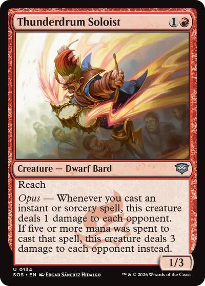 Thunderdrum Soloist (Secrets of Strixhaven) Light Play Foil