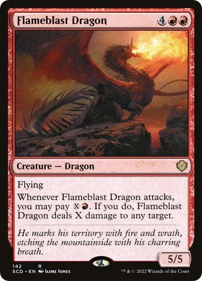 Flameblast Dragon (Commander 2022 Starter Decks) Light Play
