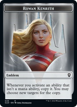 Emblem - Rowan Kenrith / Copy Double-sided Token (Commander Legends: Battle for Baldur's Gate) Light Play