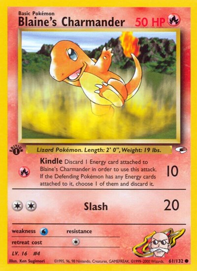Blaine's Charmander (Gym Heroes) Near Mint Unlimited