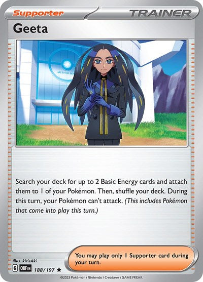 Geeta (Scarlet and Violet: Obsidian Flames) Light Play Reverse Holofoil