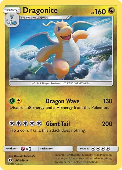 Dragonite (SM Base Set) Light Play Holofoil