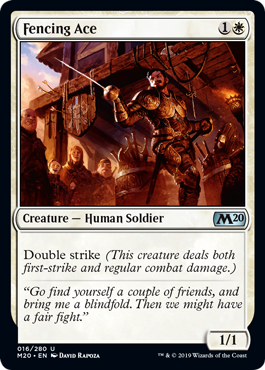 Fencing Ace (Magic 2020 Core Set) Light Play