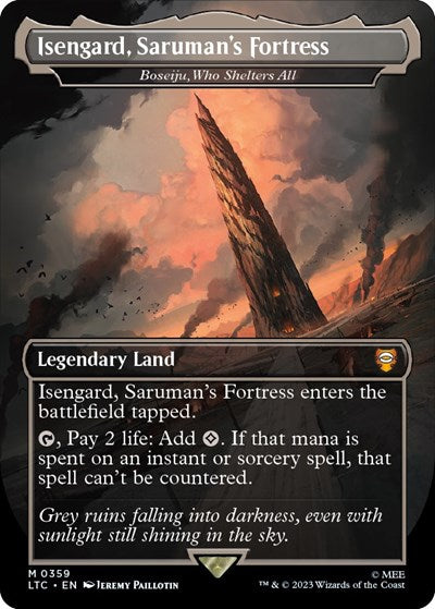 Isengard, Saruman's Fortress - Boseiju, Who Shelters All (Commander: The Lord of the Rings: Tales of Middle-earth) Near Mint Foil