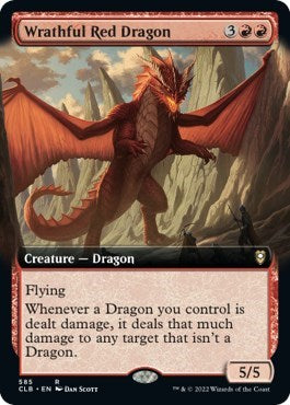 Wrathful Red Dragon (Extended Art) (Commander Legends: Battle for Baldur's Gate) Light Play Foil