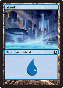 Island (255) (Return to Ravnica) Light Play