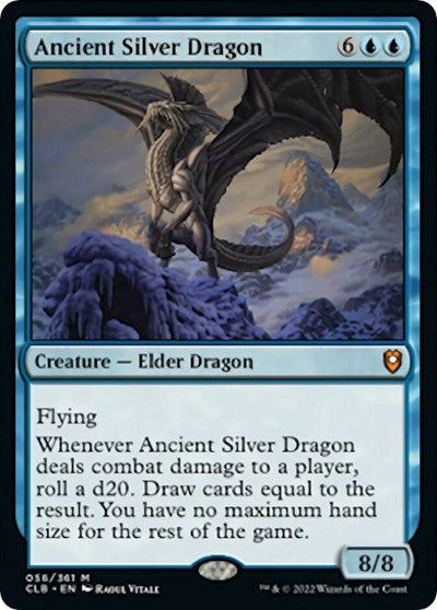 Ancient Silver Dragon (Commander Legends: Battle for Baldur's Gate) Light Play