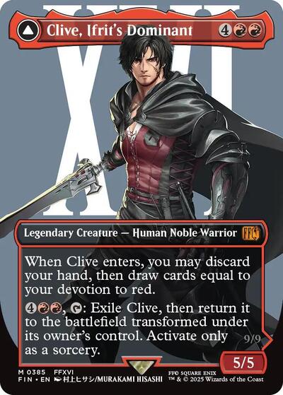 Clive, Ifrit's Dominant (Borderless) (0385) (Universes Beyond: FINAL FANTASY) Light Play