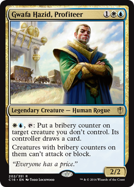 Gwafa Hazid, Profiteer (Commander 2016 Edition) Light Play