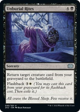 Unburial Rites (Double Masters 2022) Light Play Foil