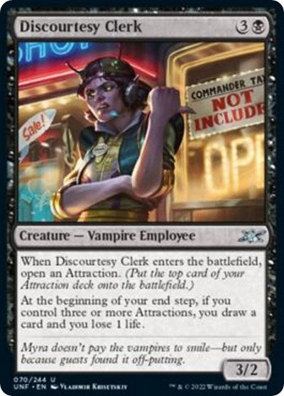 Discourtesy Clerk (Unfinity) Light Play