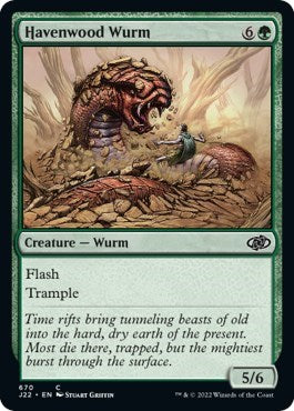 Havenwood Wurm (Jumpstart 2022) Light Play