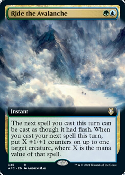 Ride the Avalanche (Extended Art) (Commander 2021 Forgotten Realms) Light Play
