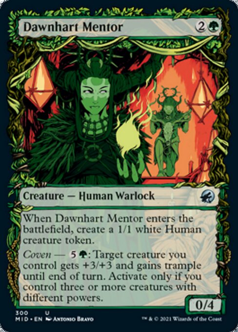 Dawnhart Mentor (Showcase) (Innistrad: Midnight Hunt) Light Play Foil