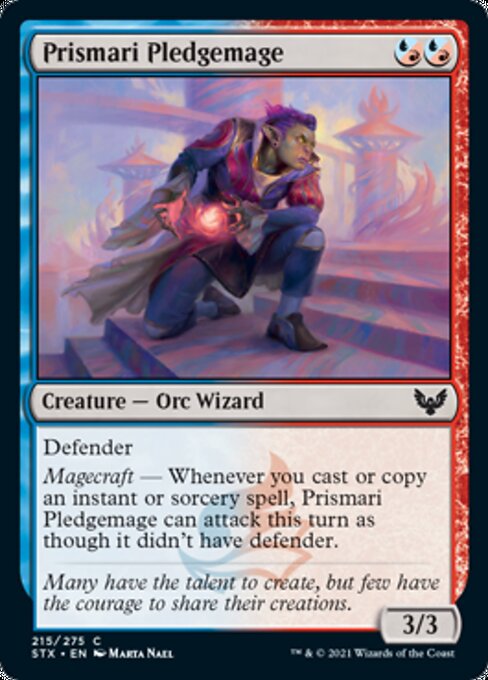 Prismari Pledgemage (Strixhaven) Light Play Foil